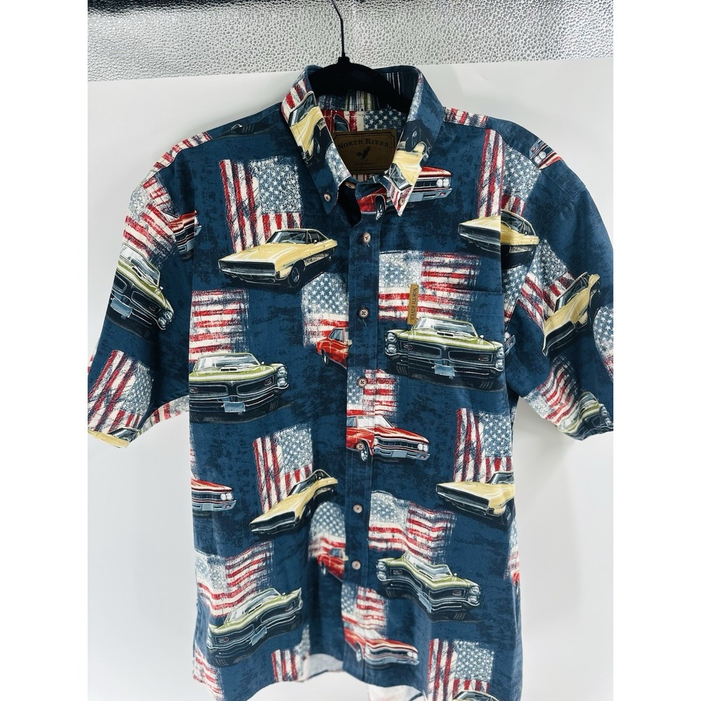 Best Vintage North River Outfitters Men's Classic Car Shirt Size M.‎